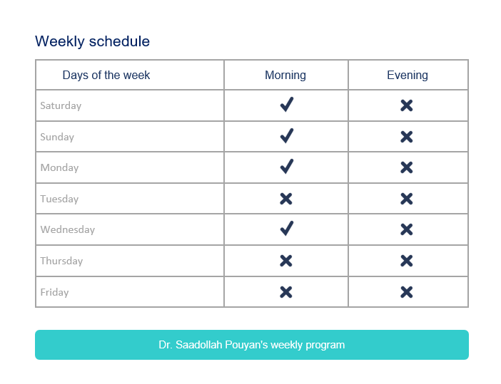 برنامه هفتگی Dr.pooyan